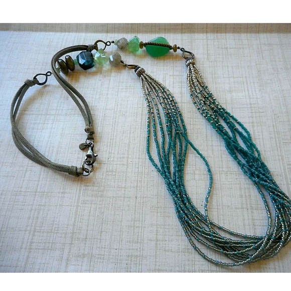 SILPADA Vintage Necklace Sterling Chalcedony Multi Stone Seed Bead Necklace - Picture 7 of 13